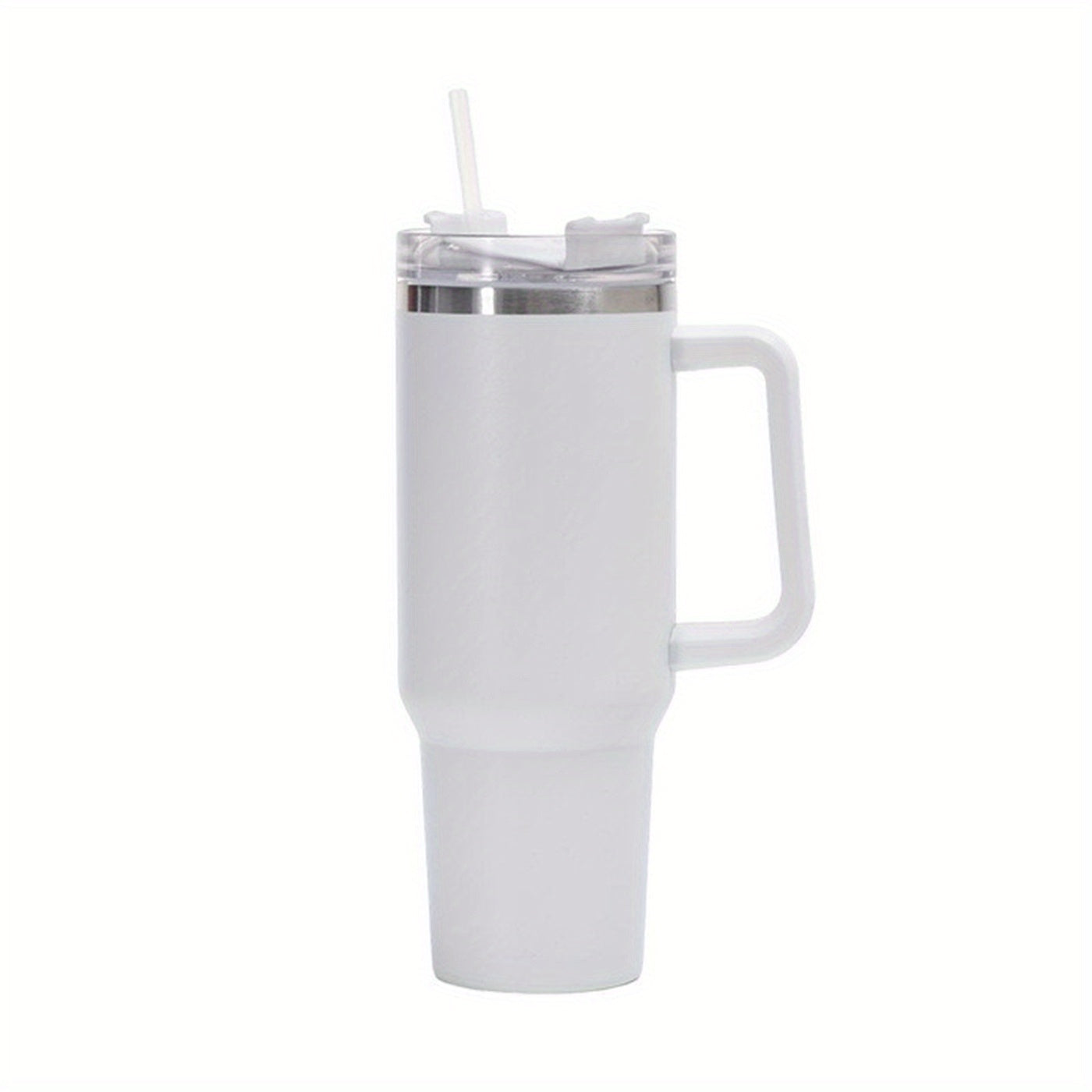 1pc Vacuum-Insulated Stainless Steel Tumbler with Straw - Thermocooler Technology & Handle - Perfect for Hot/Cold Beverages - Durable Double-Wall Insulated Water Cup for All-Day Temperature Retention