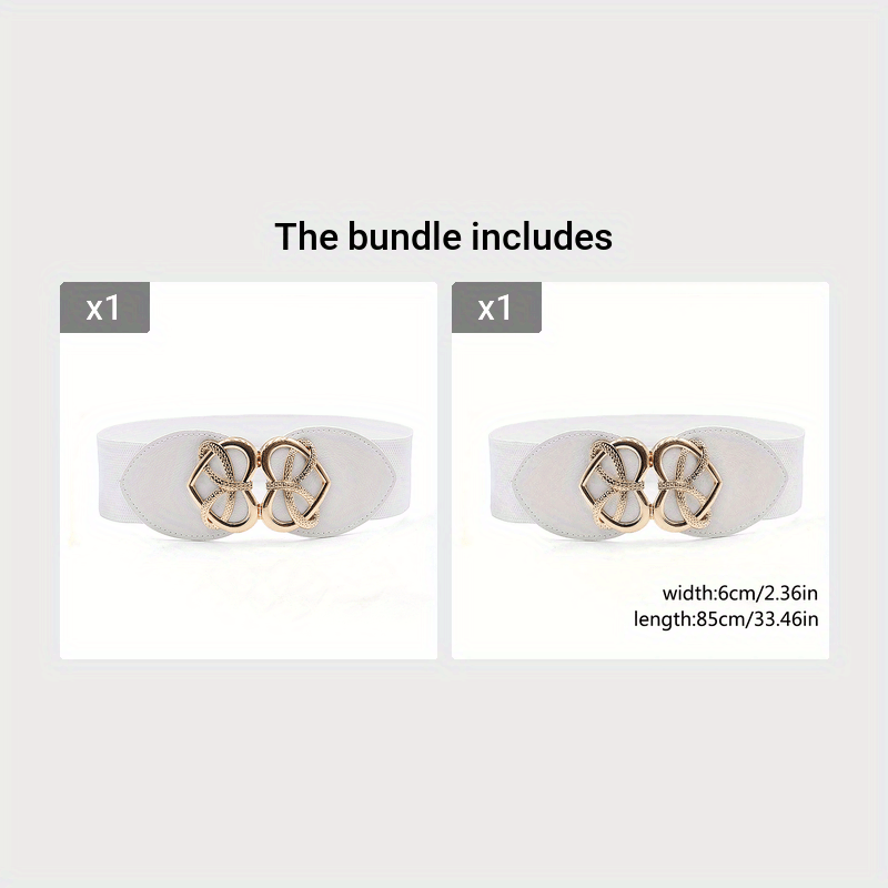 Women Stretchable Elastic Waist Belt With Heart Buckle Belt For Fashion Accessories, Casual, Western Outfits