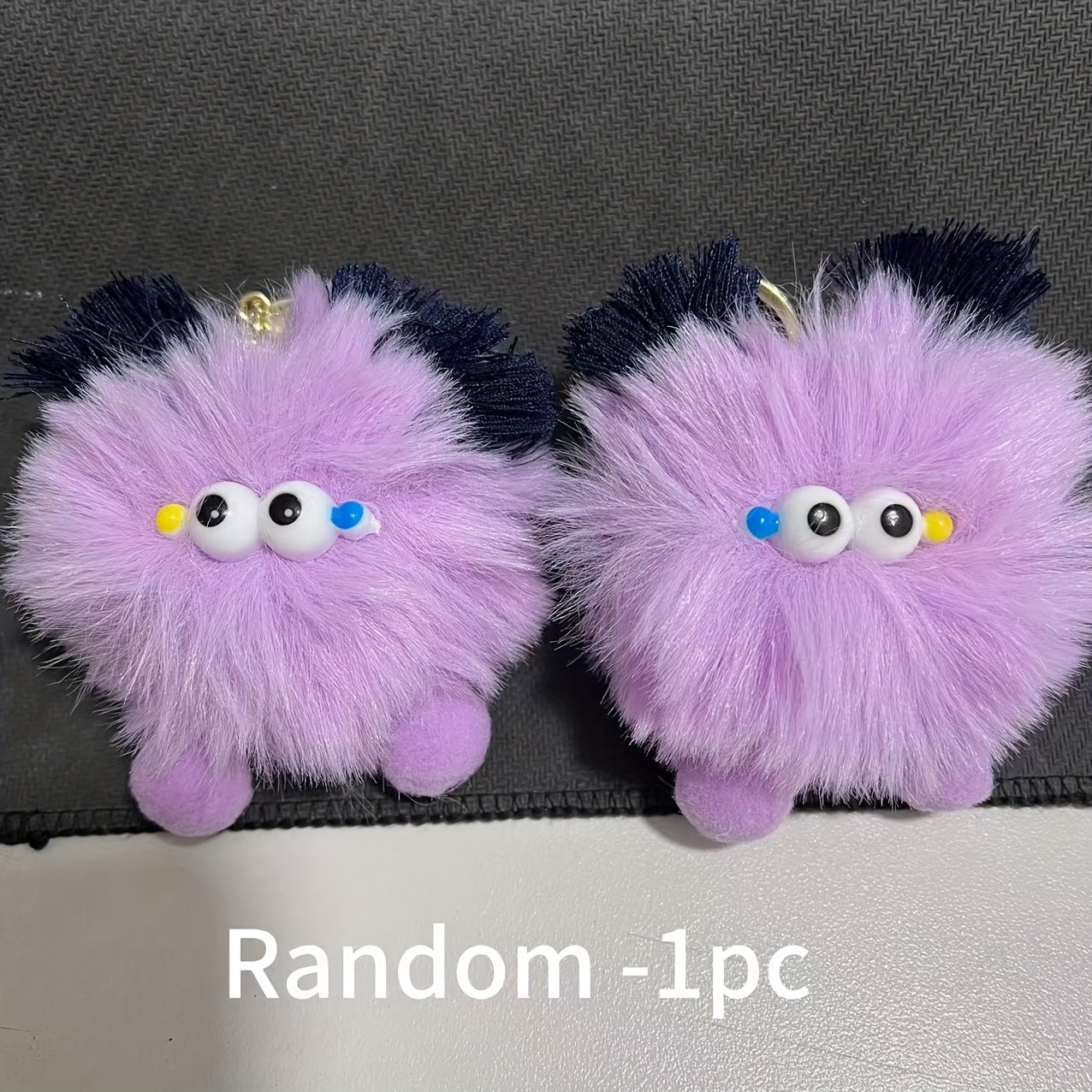 Cute Fluffy Balls Keychain Kawaii Anime Key Chain Ring Hairball Faux Fur Bag Backpack Pendant For Daily Use Women