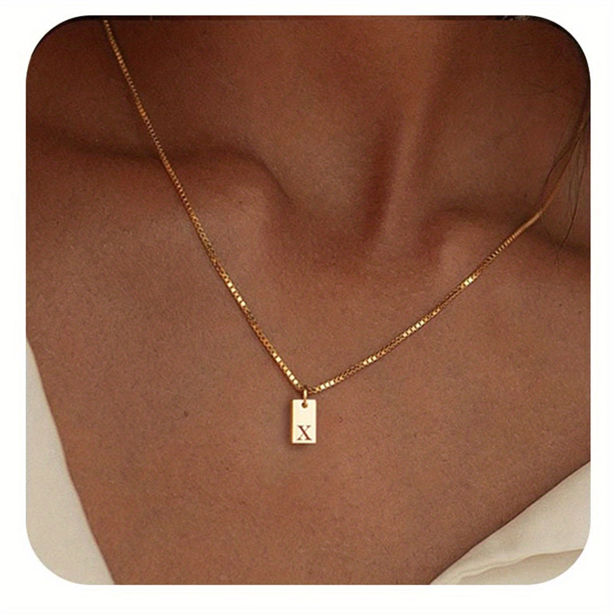 14k Golden Plated Initials Necklace for Women - Delicate Monogram Pendant, Name Jewelry Gift for Valentine's Day, Everyday Elegance & Year-Round Wear, Necklace, Elegant Accessory, Luxurious Appearance