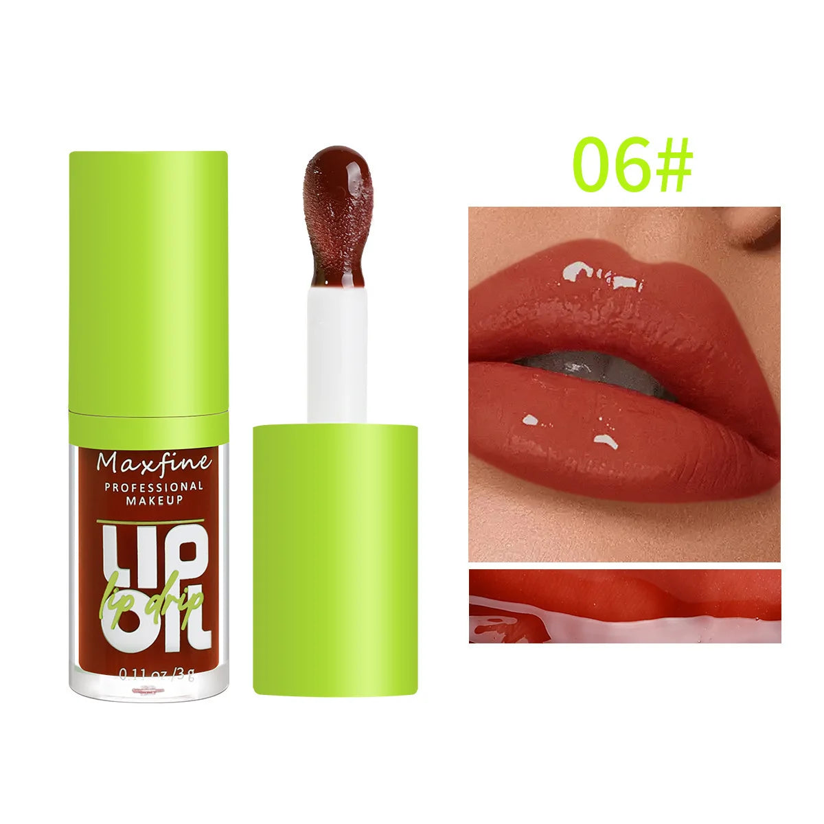 Water gloss mirror oily lip gloss lipstick with long-lasting color retention and non stick cup nude color lip essential oil
