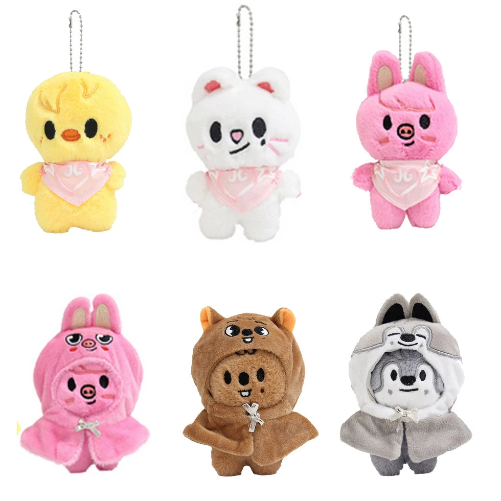 SKZOO Plush Keychain Plush Keychain Wolf Plush Toy Seoul FM Week Cloak Doll Magic School Kid Birthday Gift