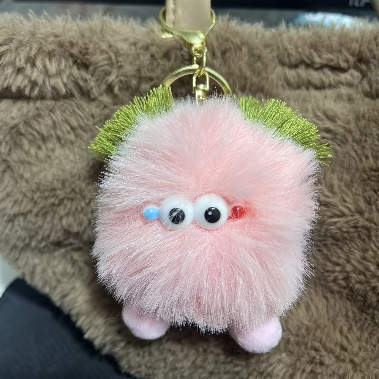 Cute Fluffy Balls Keychain Kawaii Anime Key Chain Ring Hairball Faux Fur Bag Backpack Pendant For Daily Use Women