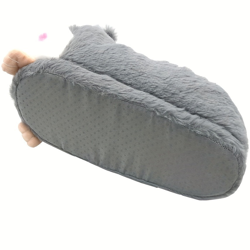 Kawaii Hamster Plush Women's Slippers - Cozy, Non-Slip, Warm Indoor Comfort with Easy Slip-On