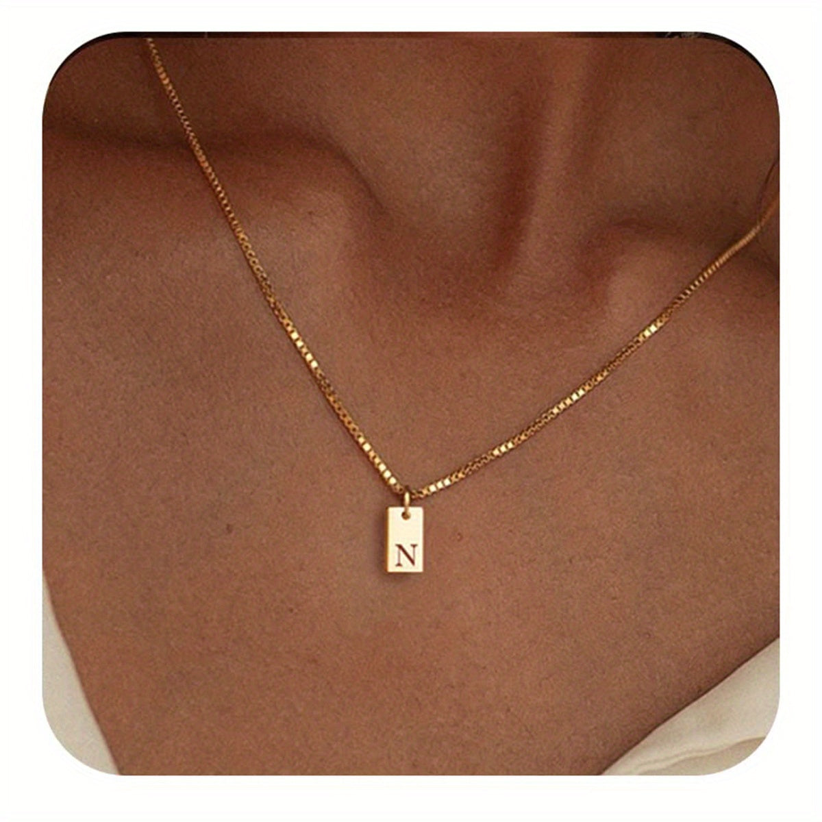 14k Golden Plated Initials Necklace for Women - Delicate Monogram Pendant, Name Jewelry Gift for Valentine's Day, Everyday Elegance & Year-Round Wear, Necklace, Elegant Accessory, Luxurious Appearance