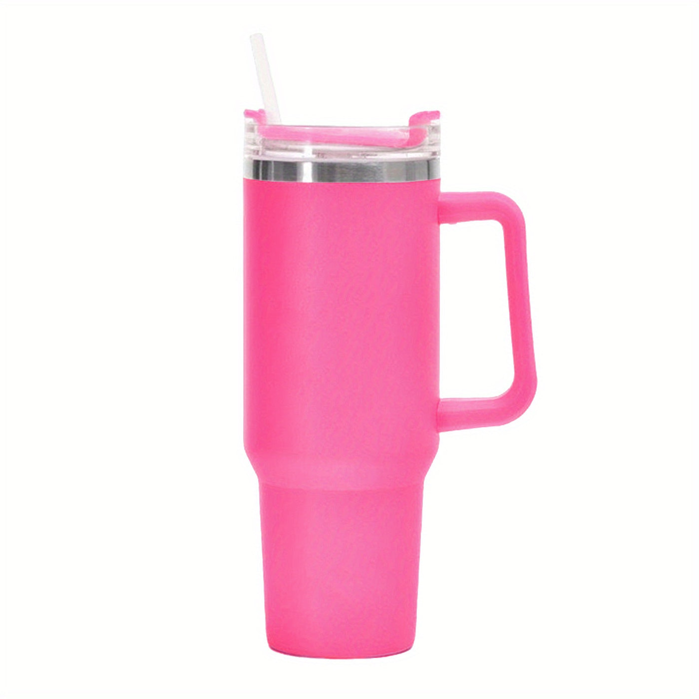 1pc Vacuum-Insulated Stainless Steel Tumbler with Straw - Thermocooler Technology & Handle - Perfect for Hot/Cold Beverages - Durable Double-Wall Insulated Water Cup for All-Day Temperature Retention