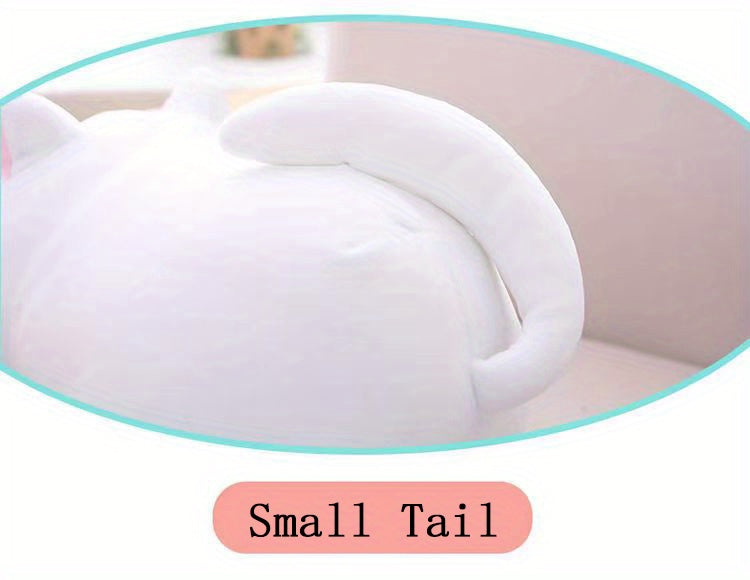 9.84inch Mushroom Bear Cartoon Cat Plush Toy, Soft Stuffed Kitten in White, Black, Orange, Gray - Cute Gift for Boys and Girls