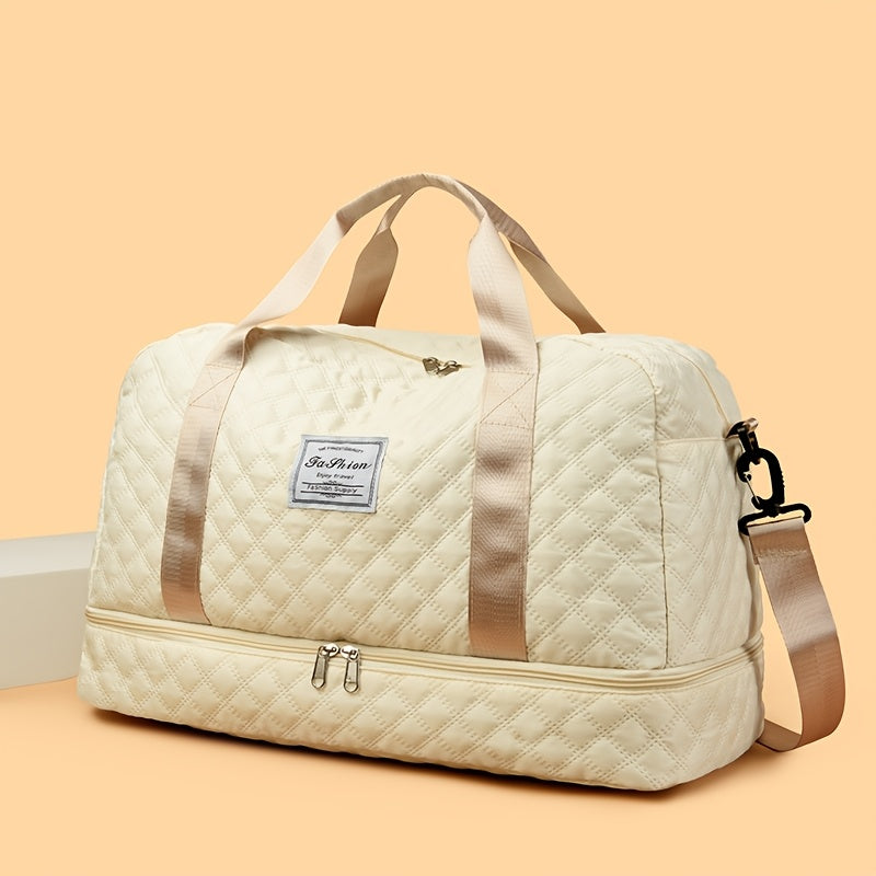 [Luxury Travel Bag] Extra Large Luxury Women's Gym Duffel Travel Bag | Multifunctional with Wet/Dry Separation, Convenient Side Pockets, and Independent Shoe Compartment - Lightweight Maternity Bag Storage Bag for Short Trip