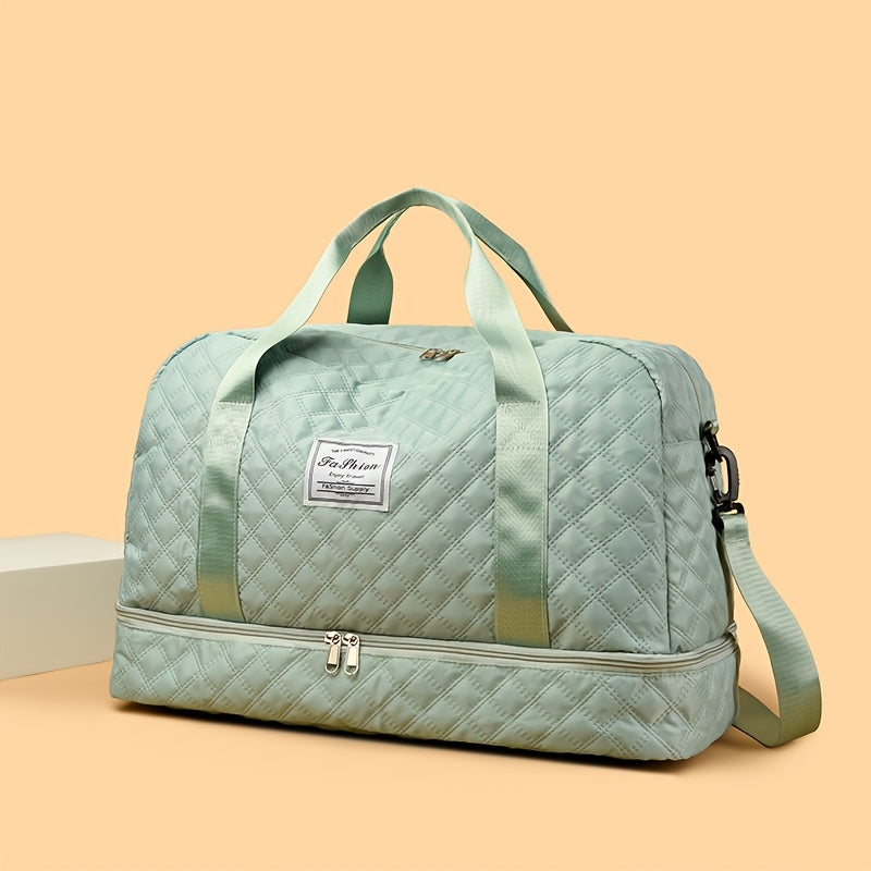 [Luxury Travel Bag] Extra Large Luxury Women's Gym Duffel Travel Bag | Multifunctional with Wet/Dry Separation, Convenient Side Pockets, and Independent Shoe Compartment - Lightweight Maternity Bag Storage Bag for Short Trip