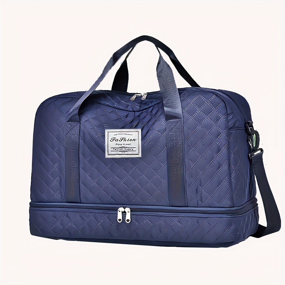 [Luxury Travel Bag] Extra Large Luxury Women's Gym Duffel Travel Bag | Multifunctional with Wet/Dry Separation, Convenient Side Pockets, and Independent Shoe Compartment - Lightweight Maternity Bag Storage Bag for Short Trip