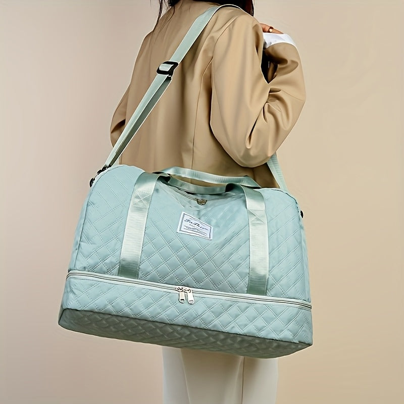 [Luxury Travel Bag] Extra Large Luxury Women's Gym Duffel Travel Bag | Multifunctional with Wet/Dry Separation, Convenient Side Pockets, and Independent Shoe Compartment - Lightweight Maternity Bag Storage Bag for Short Trip