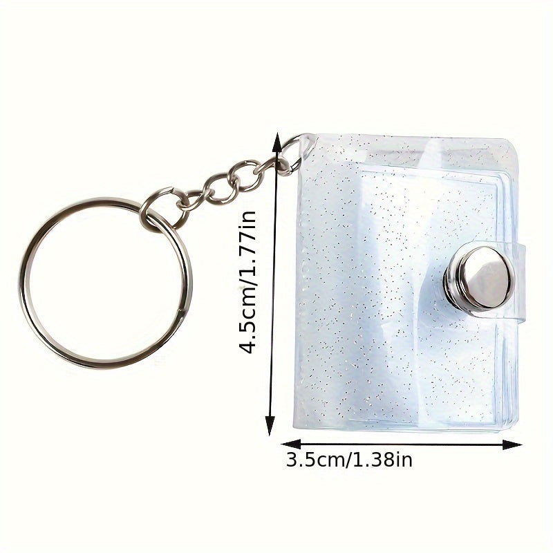 1pc 1 Inch Photo Album Keychain Pendant Simple And Convenient To Carry Album Can Hold 20 Photos Album Keychain