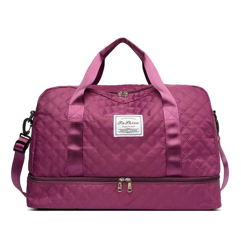 [Luxury Travel Bag] Extra Large Luxury Women's Gym Duffel Travel Bag | Multifunctional with Wet/Dry Separation, Convenient Side Pockets, and Independent Shoe Compartment - Lightweight Maternity Bag Storage Bag for Short Trip