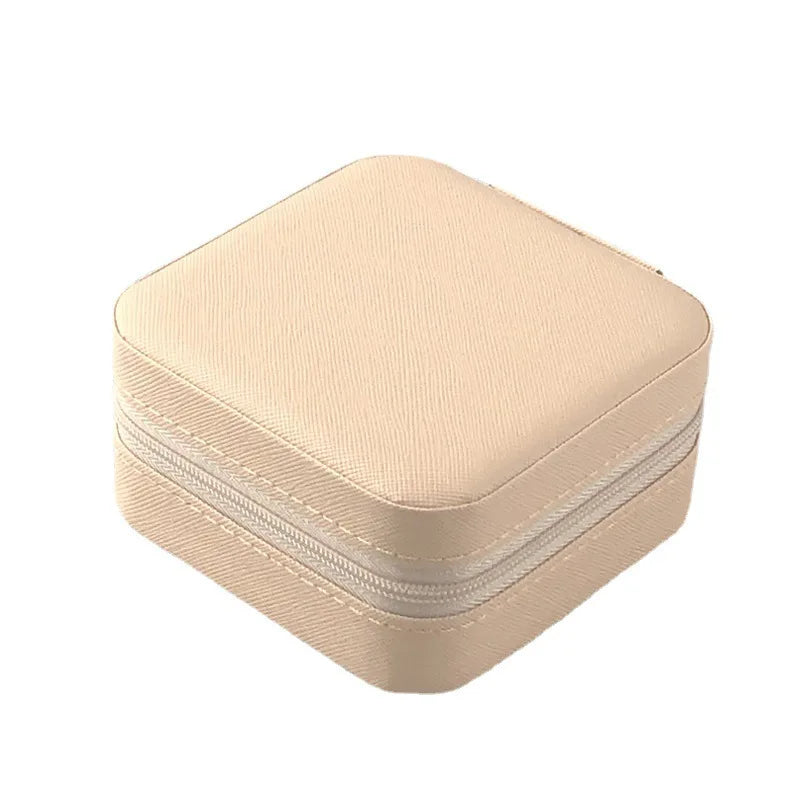 Simple Jewelry Box Wholesale Travel Portable Ring Necklace Earrings Studs Earrings Storage Box Jewelry Organizer