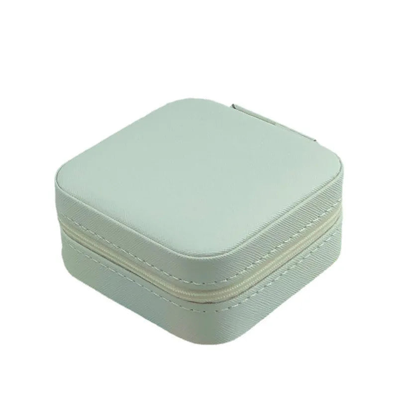 Simple Jewelry Box Wholesale Travel Portable Ring Necklace Earrings Studs Earrings Storage Box Jewelry Organizer