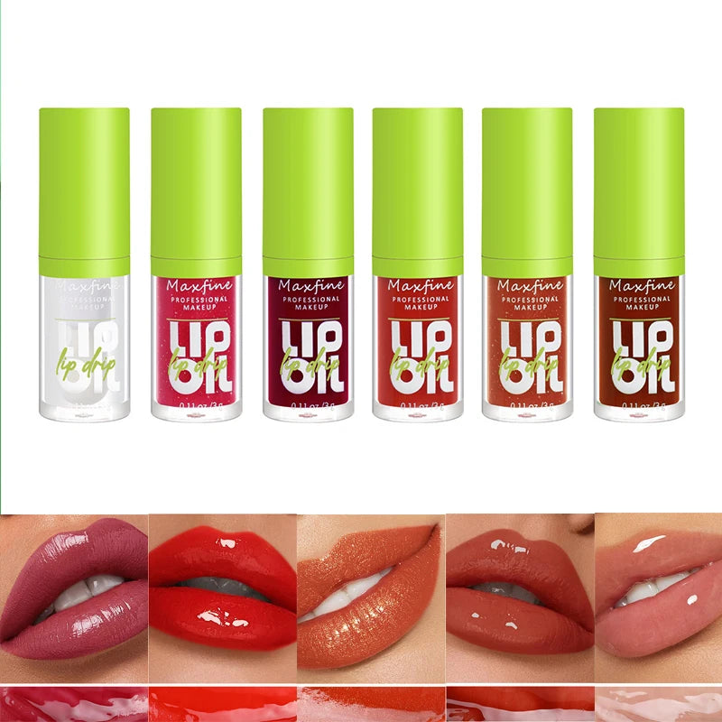 Water gloss mirror oily lip gloss lipstick with long-lasting color retention and non stick cup nude color lip essential oil