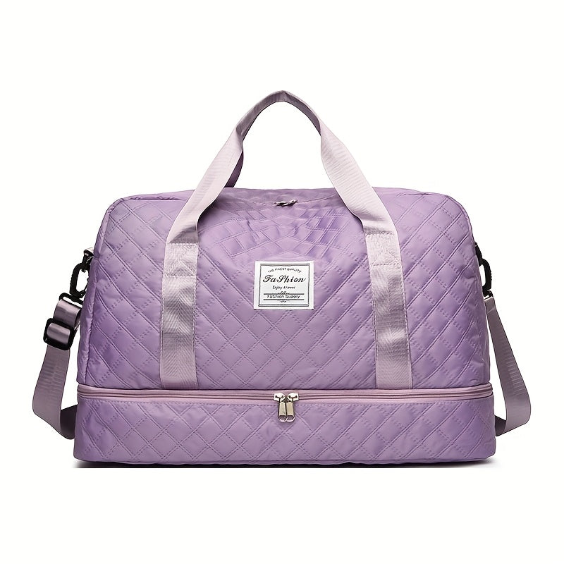 [Luxury Travel Bag] Extra Large Luxury Women's Gym Duffel Travel Bag | Multifunctional with Wet/Dry Separation, Convenient Side Pockets, and Independent Shoe Compartment - Lightweight Maternity Bag Storage Bag for Short Trip