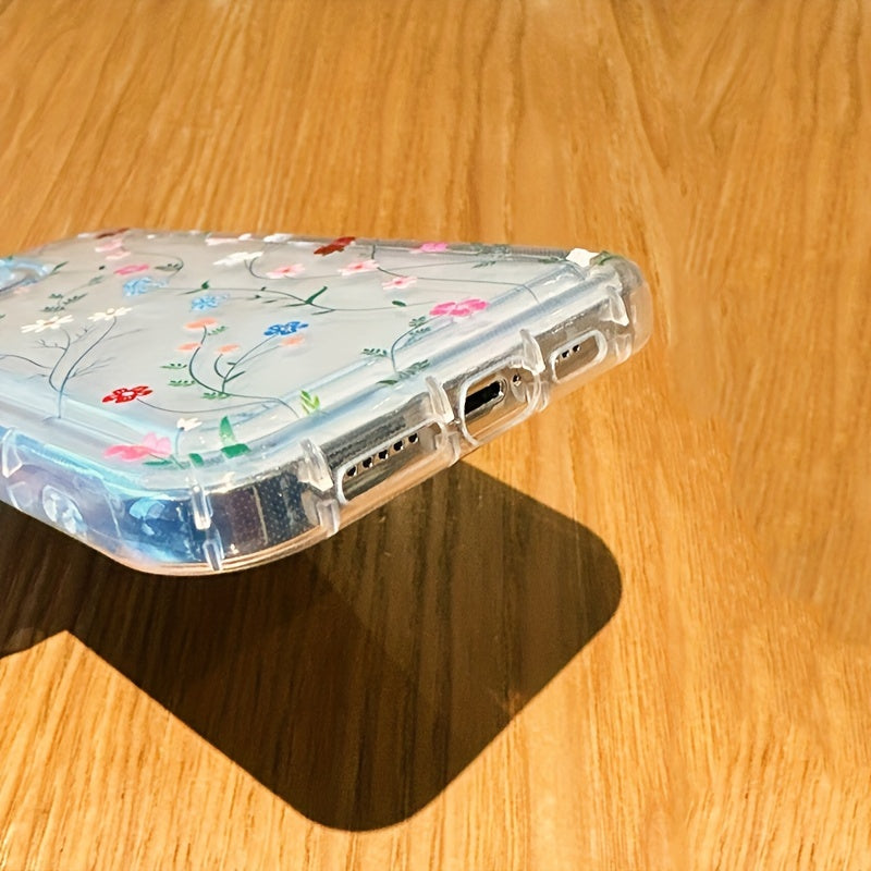 Multi-color flower branch suitable for Apple 13 mobile phone case iphone14pro frosted 13max anti-fall 14plus new Men's 7/8plus Women's silicone 11 soft case 12promax full package 13 thickened 14promax protective case x/xs len