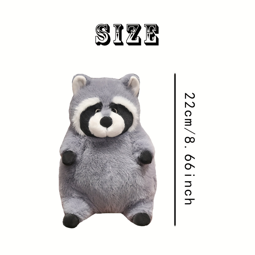 Adorable Gray Raccoon Plush Toy - Lifelike Stuffed Animal with Black Accents, Ideal Gift for Youngsters, Perfect for Home Decor & Halloween, Stuffed Plushies