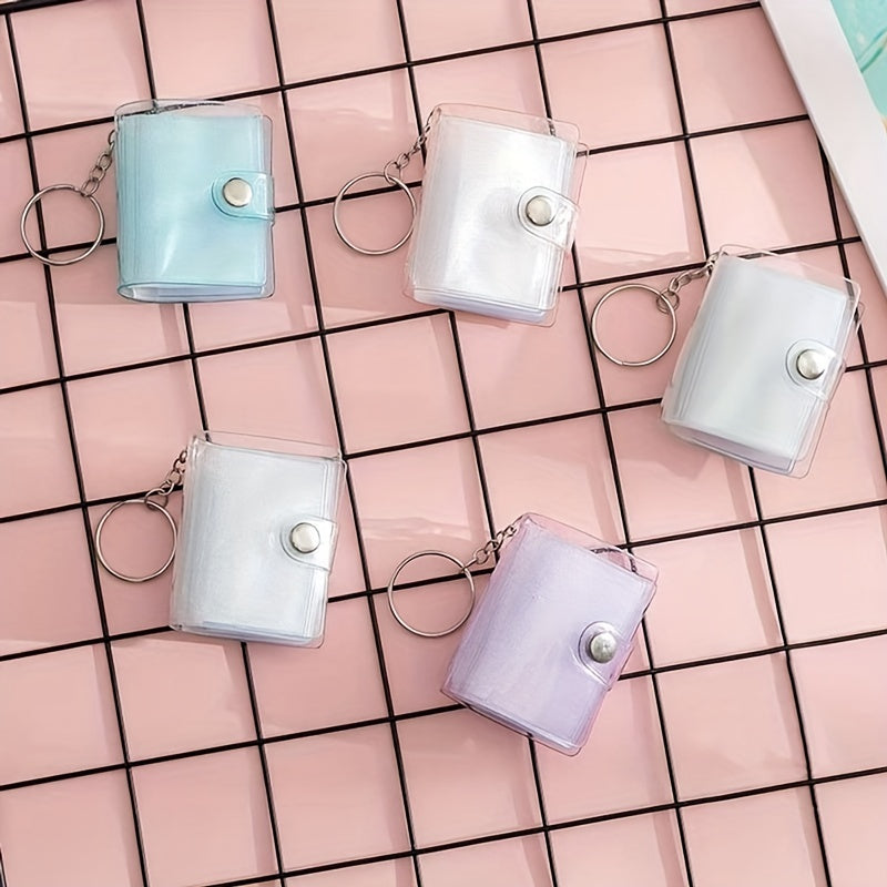 1pc 1 Inch Photo Album Keychain Pendant Simple And Convenient To Carry Album Can Hold 20 Photos Album Keychain